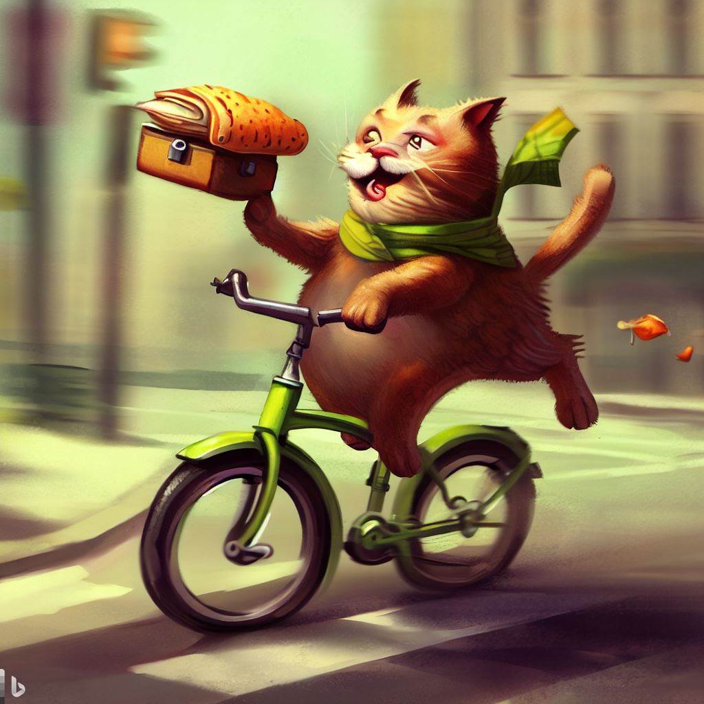 a-funny-flying-cat-on-the-green-bicycle-is-eating-a-sandwich-and-cross-the-street-1